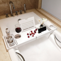 浴缸置物架伸縮防滑泡澡架衛生間浴盆浴桶支架多功能平板手機支架