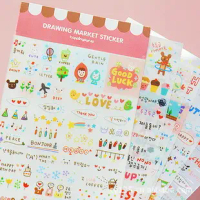 In Stock Stickers Creative Journal Decoration Stickers Wholesale Exquisite DIY Transparent PVC Fresh