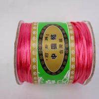 80M/Spool 1.5MM Peach Red Braided Macrame Nylon Chinese Knot Cord Beading Handmade Jewelry Making Findings Satin String Thread