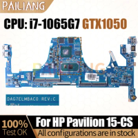 For HP Pavilion 15-CS Laptop Mainboard DAG7ELMBAC0 i7-1065G7 GTX1050 L67281-601 L67280-601 L67281-601 Notebook Motherboard