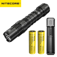 New Nitecore P10i Luminus SST-40-W LED 1800 Lumens LED Flashlight + 2X nitecore 4000mah battery + nitecore Ui1 charger