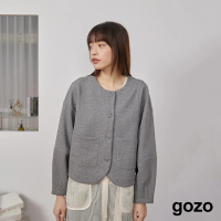 【gozo】球型太空棉短版小外套(三色)