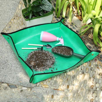 Gardening Planting Mat PE Plant Potting Pad Flower Pots Soil Mat (Green)