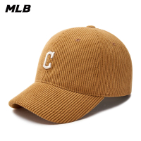 【MLB】N-COVER 可調式軟頂燈芯絨棒球帽 克里夫蘭守護者隊(3ACPWC136-45CAS)