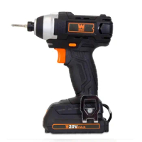 Impact Driver with Bits and Carrying Bag, 20 Volt Max, Lithium-Ion Cordless, 1/4 "Impact Driver, Power Tools