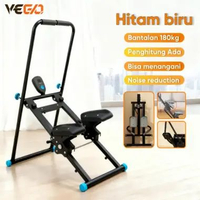 SKY - VEEGO Mesin Panjat Stepper Panjat Tangga Pendaki Kardio Lipat Peralatan Kebugaran Hitam biru