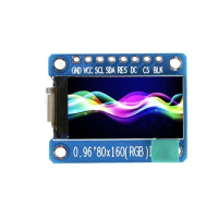 0.96 inch 80X160 IPS LCD Display Module Full Color TFT 65K ST7735 Driver LCD Screen 3.3V SPI Interface Replace OLED