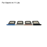 2PCS For Xiaomi mi 11 Lite Tested Good Sim Card Holder Tray Card Slot For Xiaomi mi 11Lite Sim Card Holder Mi11 Lite