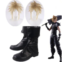 Remake Final Fantasy VII Cloud Strife Costume FF Cloud Cosplay shoes Costume Prop Boots Halloween Carnival Shoes Custom Made Men