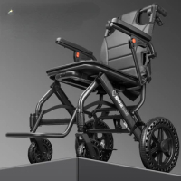 Ultra lightweight wheelchair foldable scooter for elderly medical use with the same shock-absorbing design, simple