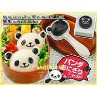 asdfkitty*熊貓單隻手把飯糰+海苔打洞器-日本正版商品