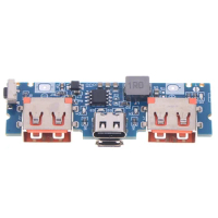DIY Motherboard 5V 2.4A Micro Type-C Mobile Power Bank Lithium Battery Charger Board LED Dual USB 18650 Booster Module