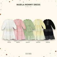 BOHOPANNA - RAYA COLLECTION - NABILA MOMMY DRESS - GAMIS - BAJU MUSLIM SIZE XL AZURA