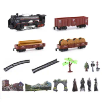 Vintage Train Toy Electric Train Toys Classical Train Set With Steams Locomotive Engine Battery Operated Train Toys For Kids