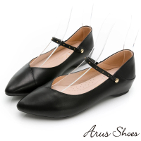 GDC 輕甜少女鉚釘兩穿式尖頭平底包鞋-黑色(124905-00)