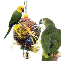 นกเคี้ยวของเล่นสำหรับนกแก้ว,นกกัดของเล่น,สาขานก,ลูกหวาย,กรงนกกระตั้ว,นกแก้วแกว่ง,เล่นของเล่นกรงนก