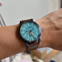 Mysterious Code titanium 40mm Pilot Watch For Men 8217 Movement Automatic Damascus Luminous Sapphire Glass Luxury Wristwatch
