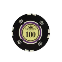 Deluxe high-quality clay poker chip round and square set multicolor casino crown poker chip box