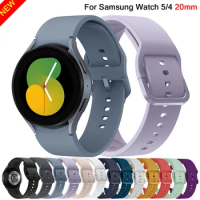 Official Version Sport T-Buckle Band For Samsung Galaxy Watch5/5pro 40MM 44MM 45MM Soft Silicone Strap For Galaxy 4/Classic 46MM