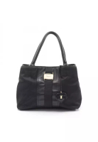 Salvatore Ferragamo Pre-Loved Salvatore Ferragamo vara ribbon Handbag Nylon leather black