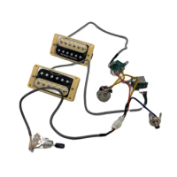 Classic SD Humbucker Electric Guitar Pickups SH1n SH4 4C 1V2T 3-Way Push Pull Switch Wiring Harness Split Coil Black/Zebra 1 Set