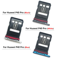10pcs/lot For Huawei P40 Lite P40 Pro SIM Card Slot SD Card Tray Holder Adapter Replacement Parts For Huawei P40 Lite P40 Pro