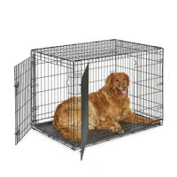 Folding Dog Cage Vehicle-mounted Middle/Large Dog Travel Cage Big Dog Cage Teddy Pet Cat Cage