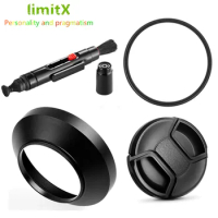 58mm UV Filter Lens Hood Cap Cleaning Pen For Panasonic LUMIX 12-35mm 12-60mm 14-140mm 35-100mm on G9 II GH6 GH5 GH4 GX9 G85 G80