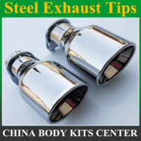 Free Shipping: car styling Inlet 51mm to Outlet 102mm Stainless car Car Exhaust Tip, Escape For akrapovic Muffler Tip