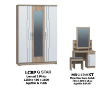 Paket combo Lemari pakaian 3 pintu + Meja rias Olympic / Drop Only