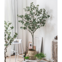 北歐ins風仿真植物落地尤加利網紅客廳室內裝飾假盆栽綠植擺件樹