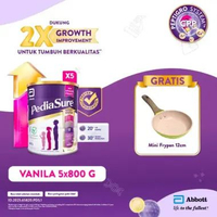 PediaSure Vanila 800 g (1-10th) - Nutrisi Pertumbuhan - 5 pcs - FREE GIFT