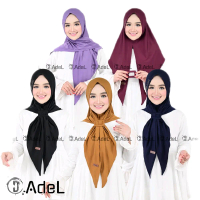 Segitiga instan jersey oval || Hijab Malay [HANA] Produk ORI By D Adel Hijab Kerudung Muslim Wanita