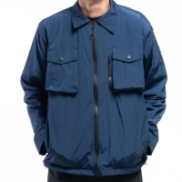 UNBROKERS OVERSHIRT JAKET CASUAL PANJANG PRIA DAN WANITA NAVY BLUE JAKET KEMEJA UNISEX