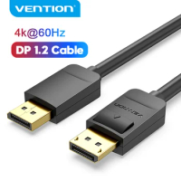Vention DisplayPort 1.2 Cable 4K HD 144Hz 21.6Gbps Display Port Adapter for Video Laptop HDTV DisplayPort to DisplayPort cable