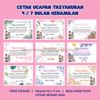 CETAK UCAPAN TASYAKURAN 4 / 7 BULANAN KEHAMILAN KENDURI BESEK TONJOKAN