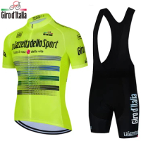Tour De Giro D'ITALIA Cycling Jersey Set Summer Short Sleeve Breathable Men MTB Bike Cycling Clothing Maillot Ropa Ciclismo Suit