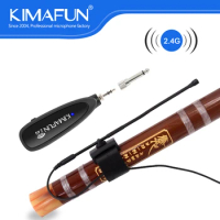 KIMAFUN 2.4G Wireless Musical Instruments Auto-paring Microphone for Flute Piccolo Clarinet Harmonica Musicians Speaker PA Mixer