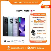 Xiaomi Redmi Note 15 5G (8/256 GB) (12/512 GB) | Baterai 5520mAh dengan desain ramping | IP66 NFC [X