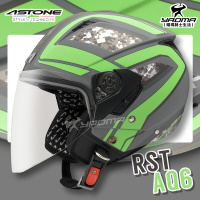 ASTONE安全帽 RST AQ6 消光灰綠 內置墨片 內鏡 內襯可拆 半罩帽 3/4罩 205 耀瑪騎士