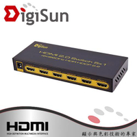 【最高9%回饋 5000點】 DigiSun UH851 4K HDMI 2.0 五進一出影音切換器