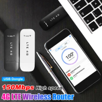 4G LTE Wireless Router 150Mbps High Speed Modem Stick USB Dongle SIM Card Slot Wireless WiFi Adapter for Laptop Notebooks Offic