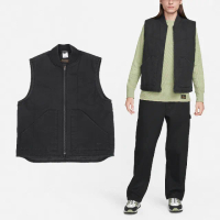 【NIKE 耐吉】背心 Life Vest 男款 黑 帆布 寬鬆 水洗 做舊 外套 風衣(FQ1862-010)