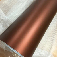 10/20/30/40/50/60X152CM/LOT metallic brown chrome matte wrap film chrome car wrap film Brown chrome matte vinyl film
