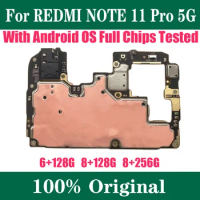 128GB 256GB Mainboard For Xiaomi Hongmi Redmi Note 11 Pro 5G Motherboard Unlocked Logic Plate with MIUI 13 Global System