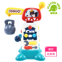 【Playful Toys 頑玩具】電動Q版起重機工程車(工程玩具 益智玩具 聲光玩具)