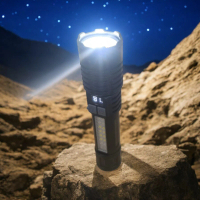 MASOGI MALL - RLTEC Lampu Senter LED Rechargeable Flashlight 600 Lumens P520 800mAh - SJ004