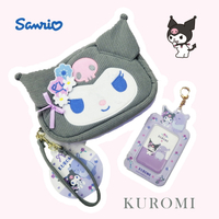 化妝包 票卡夾-酷洛米 KUROMI 三麗鷗 Sanrio 日本進口正版授權