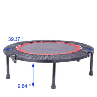 US Stock with Safety Pad | Max 40 Inch Mini Exercise Trampoline for Adults or Kids - Indoor Fitness Rebounder Trampoline