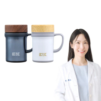 【IKUK 艾可】真陶瓷保溫杯-手把咖啡保溫杯410ml(辦公杯 /陶瓷咖啡杯/陶瓷保溫瓶/耐酸鹼/保溫瓶)